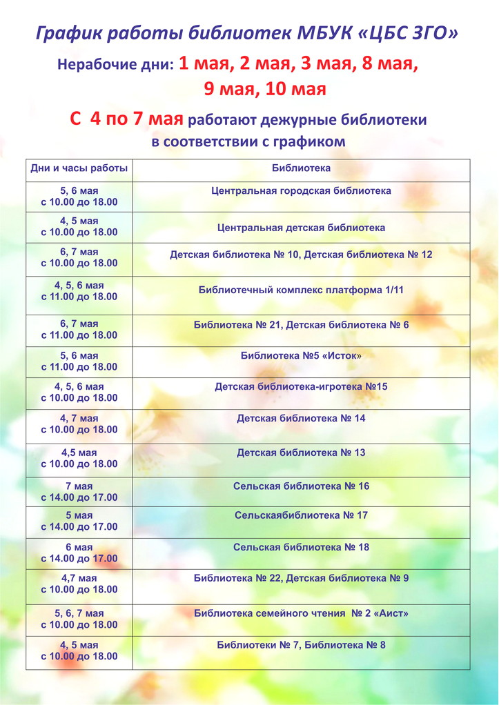 Златоуст режим работы. График майских праздников. Расписание праздников на май. Режим работы библиотеки в майские праздники. Расписание библиотеки.